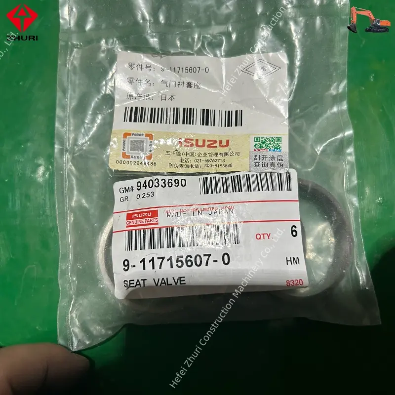 Genuine Excavator Engine Parts Valve Seat 9117156070 For Isuzu 4bg1 4bd1.