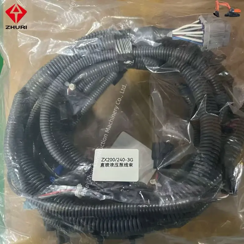 Genuine Excavator Sapre Parts Black Wiring Harness 4449447 4449447H For Hitachi ZX200-1 ZAXIS-1.