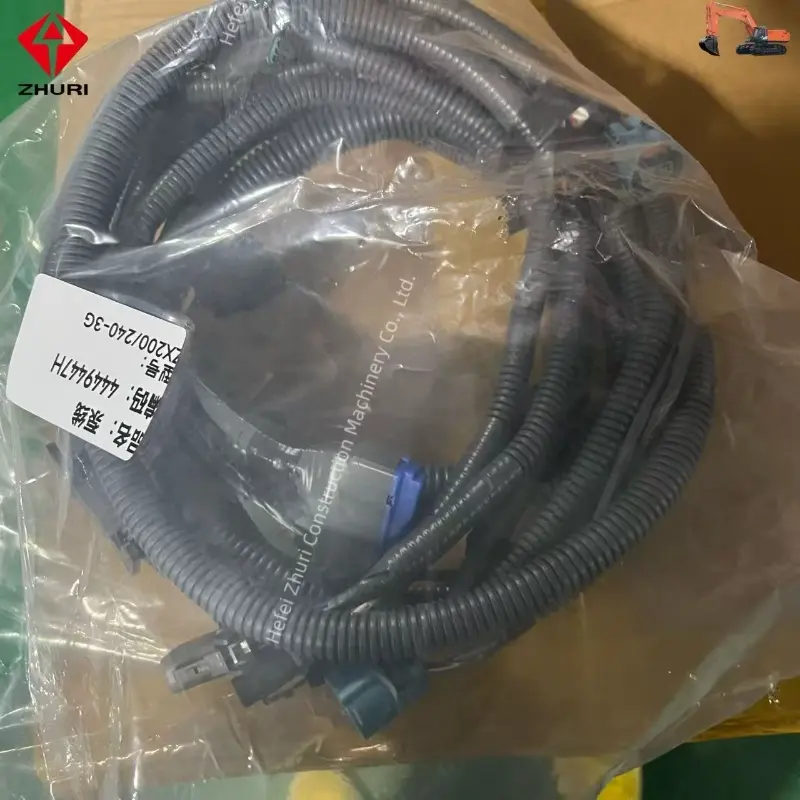 Genuine Excavator Sapre Parts Black Wiring Harness 4449447 4449447H For Hitachi ZX200-1 ZAXIS-1.
