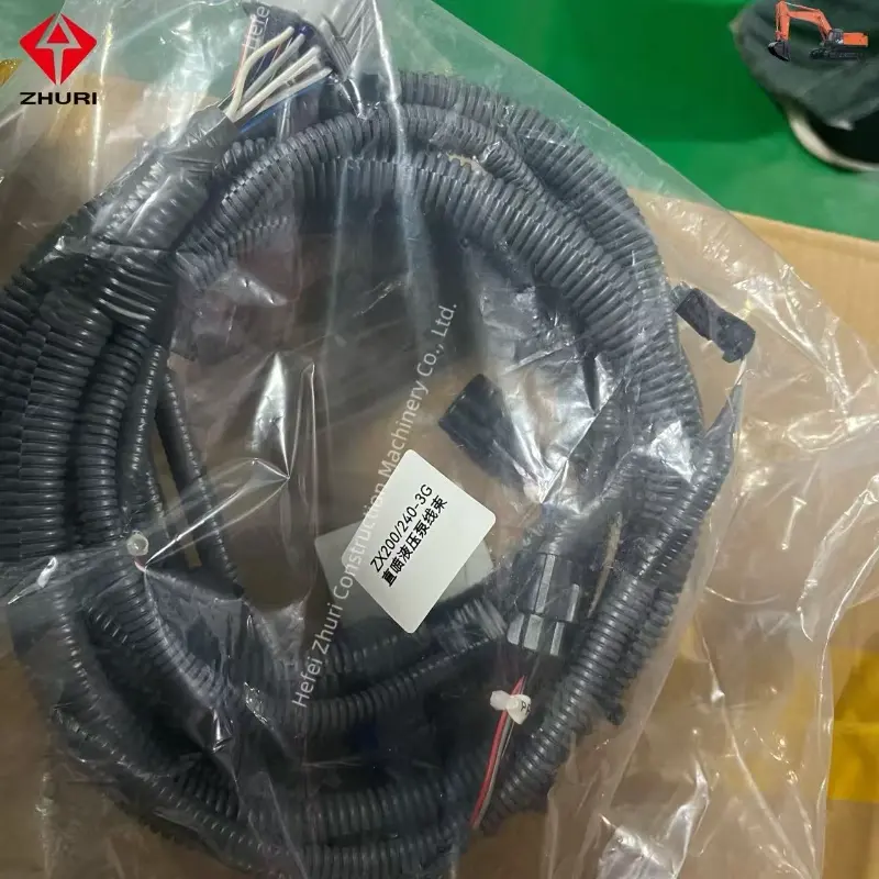 Genuine Excavator Sapre Parts Black Wiring Harness 4449447 4449447H For Hitachi ZX200-1 ZAXIS-1.
