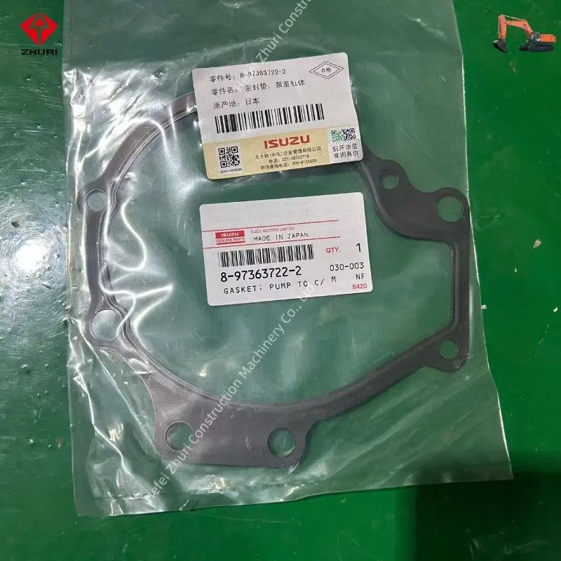 Genuine Excavator Spare Parts Water Pump Gasket 8973637222 For Isuzu 4HK1.