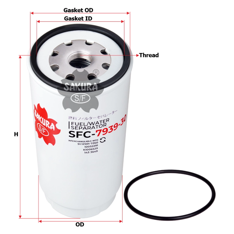 High-performance Genuine Sakura FuelWater Separator SFC-7939-30 For Excavator Parts.