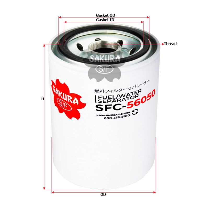High-quality OEM Grade Sakura FuelWater Separator SFC-56050 For Excavator Parts.