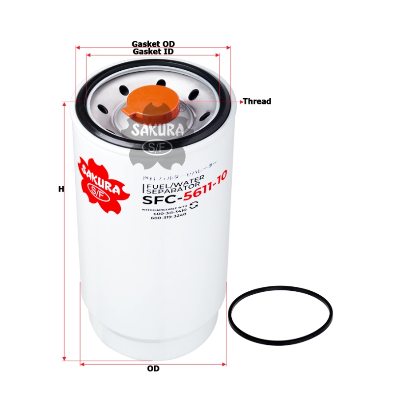High-quality Original Sakura FuelWater Separator SFC-5611-10 For Excavator Parts.