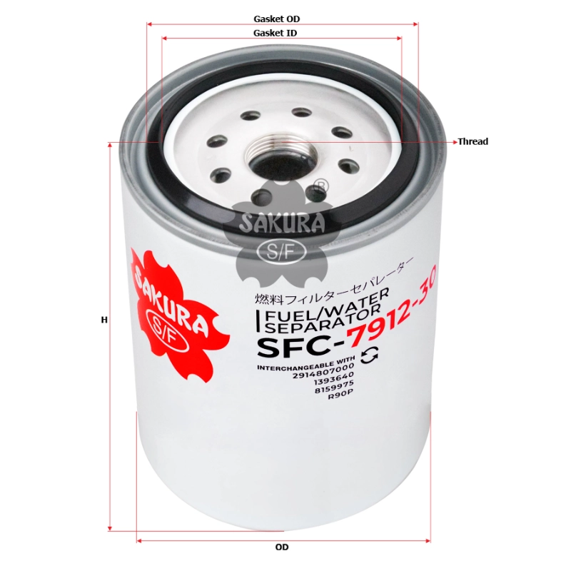 Hot-item Original Sakura FuelWater Separator SFC-7912-30 For Excavator Parts.