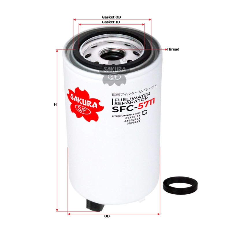 Long-lasting Original Sakura FuelWater Separator SFC-5711 For Excavator Parts.