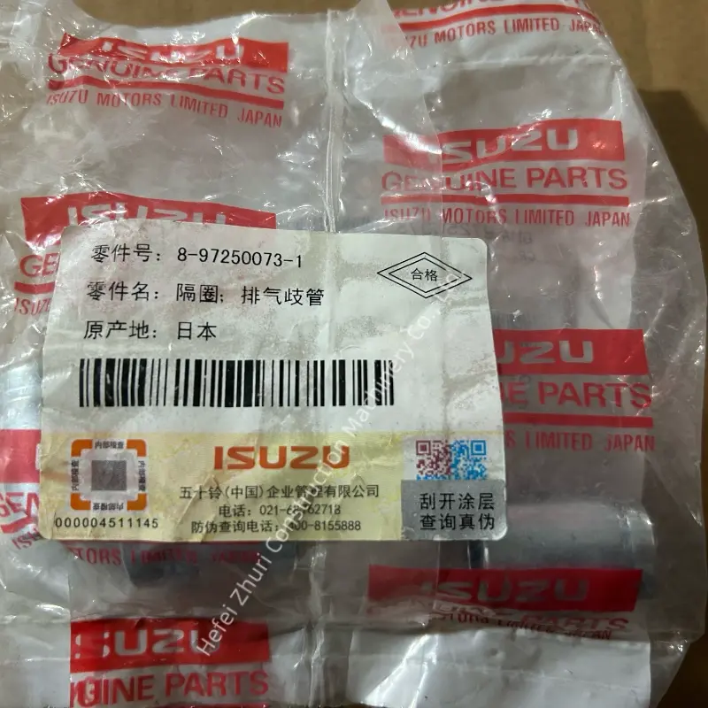 Original Excavator Engine Parts Dist Exhaust Manifold Collar 8972500731 For Isuzu Trucks.