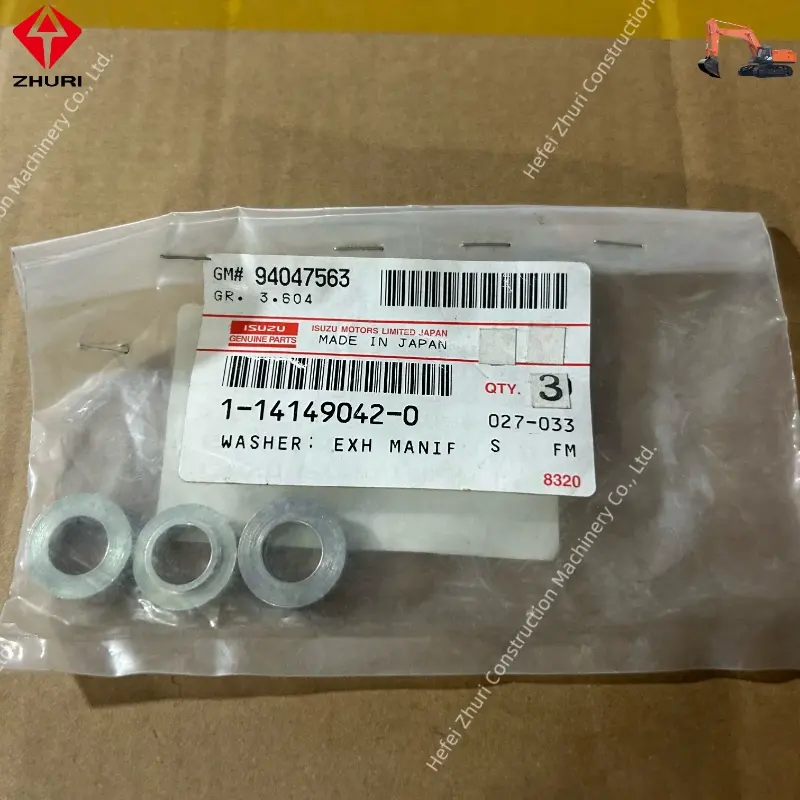 Original Excavator Hydraulic Parts Exhaust Manifold Washer 1141490420 For Isuzu-Zx 180.
