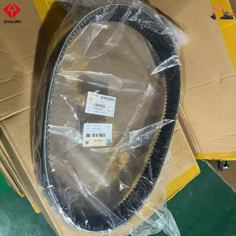 Original Excavator Spare Parts Water Pump Drive Belt 1136715160 For ISUZU XE 6HK1.