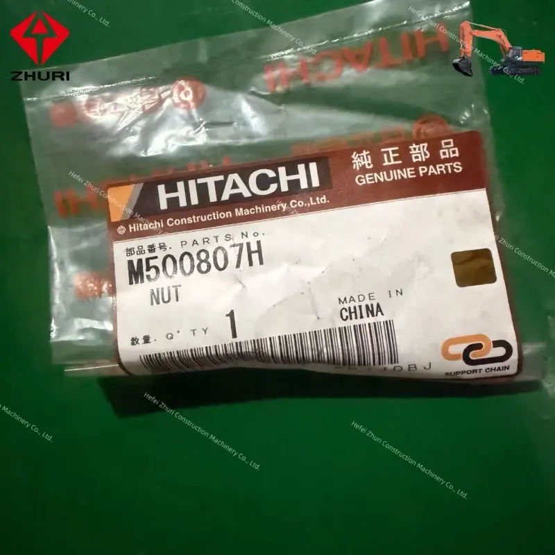 Wear-Resistant Anti-Slip Original Excavator M500807H Nut for Hitachi Parts
