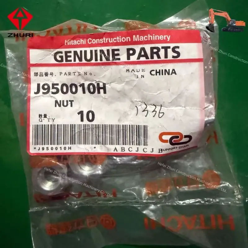 Wear-Resistant Original Excavator Spare Parts J950010h Nut for Hitachi Parts