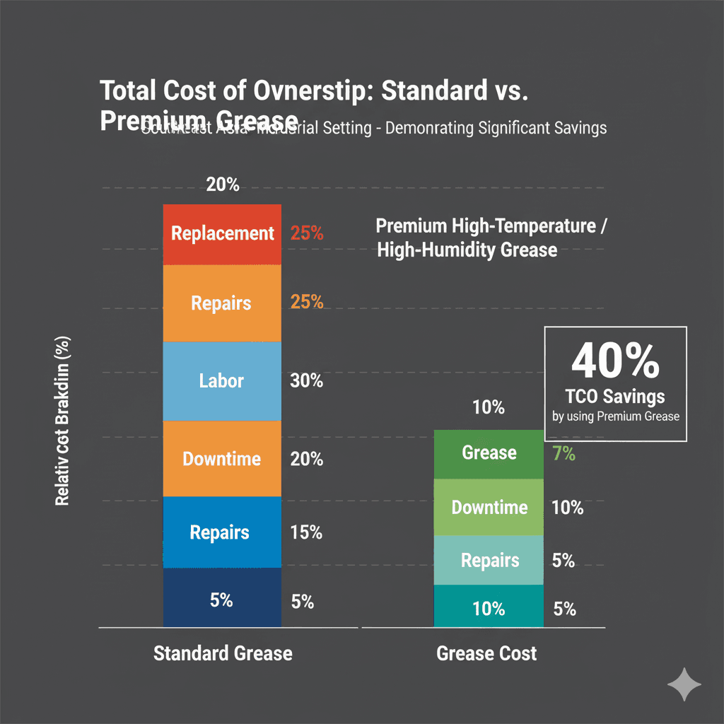 تحليل التكلفة الإجمالية للملكية - مقارنة بين صيغ الشحم القياسي والعالي الجودة