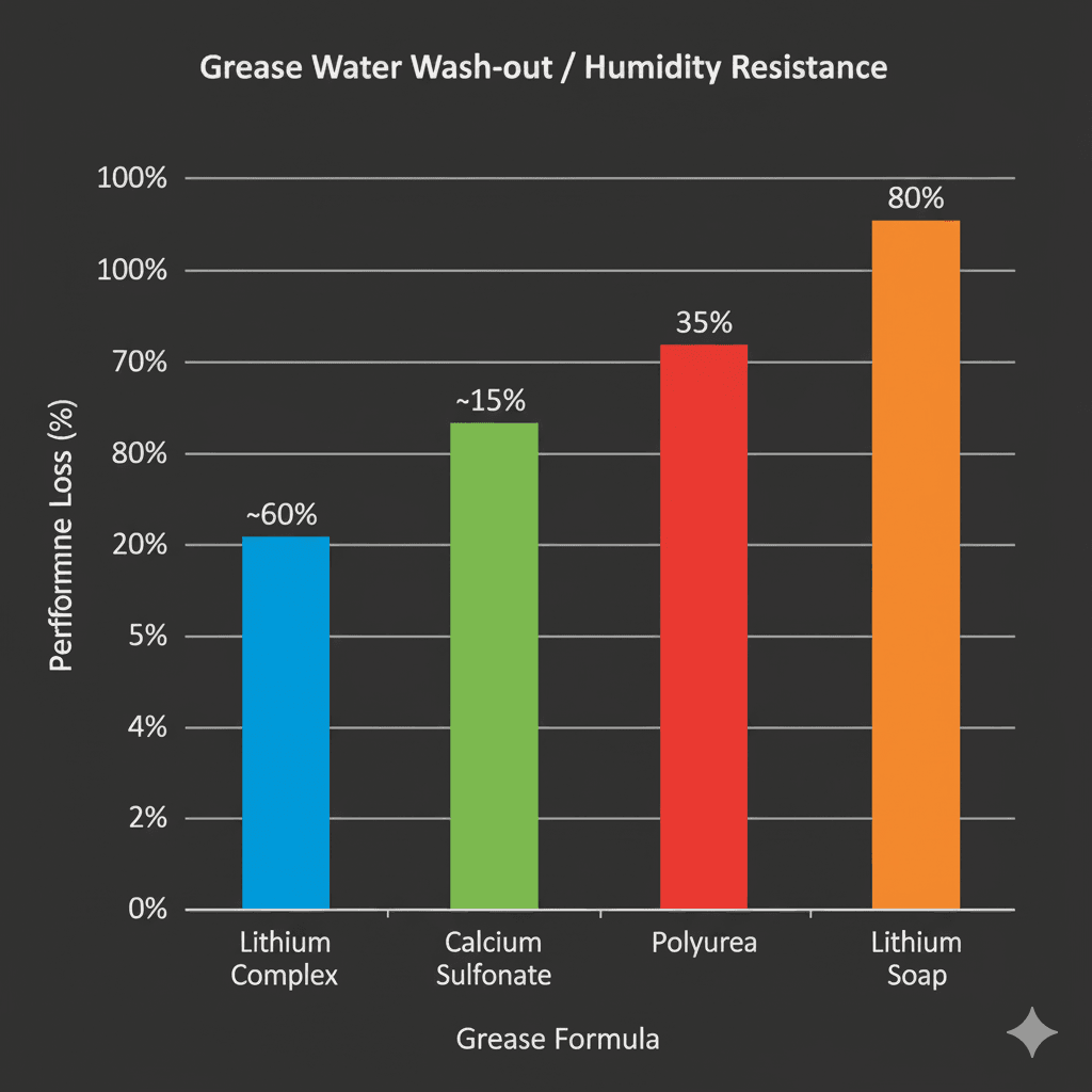 مقاومة غسل الماء والرطوبة - مقارنة بين تركيبات الشحوم