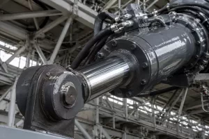 Grand vérin hydraulique et collecteur actionnant un toit rétractable de stade
