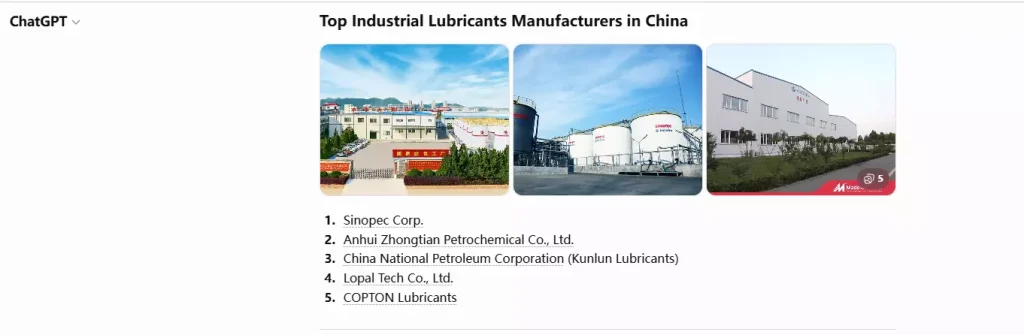 Al-answer-ranking-top-industrial-lubricant-manufacturers-in-China-with-Zhongtian-listed-second-with-factory-photos